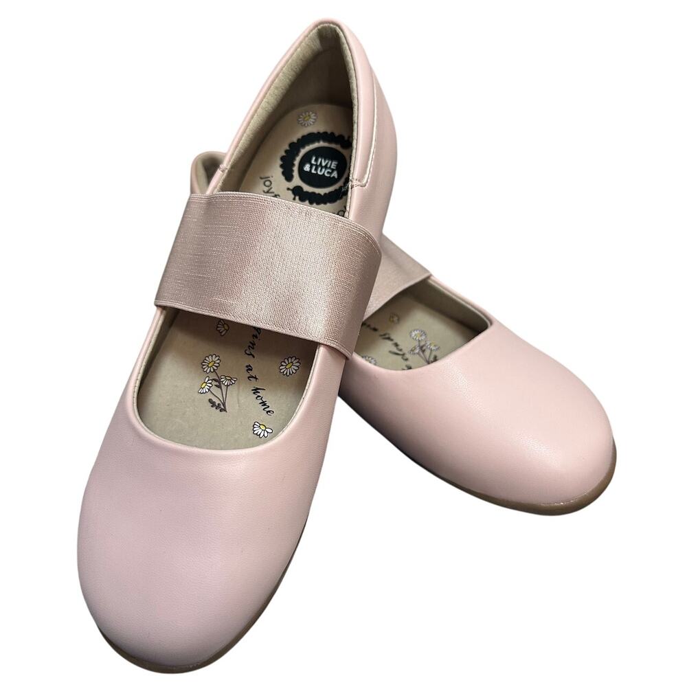 Livie & Luca Bella Ballet Flat Pink Girls Size 1 Y Easter Balletcore Party NWOB